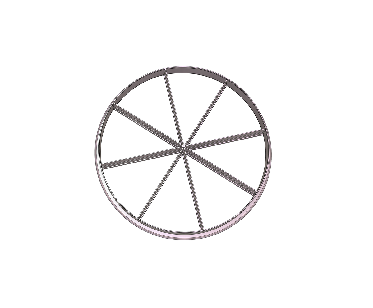 8-in-1 Pie / Pizza Slice 1 Cookie Cutter