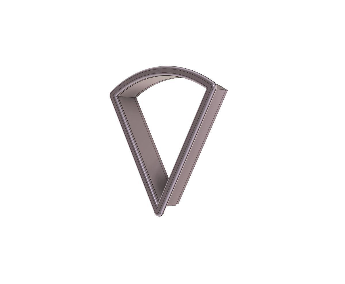 DIGITAL STL Download For Pie / Pizza Slice 2 Cookie Cutter