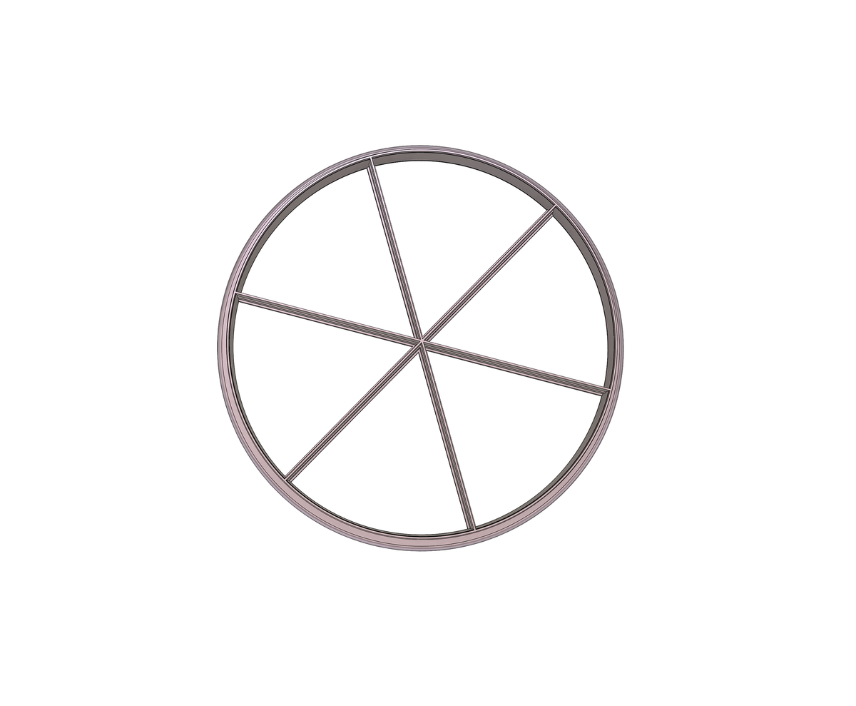 6-in-1 Pie / Pizza Slice 2 Cookie Cutter