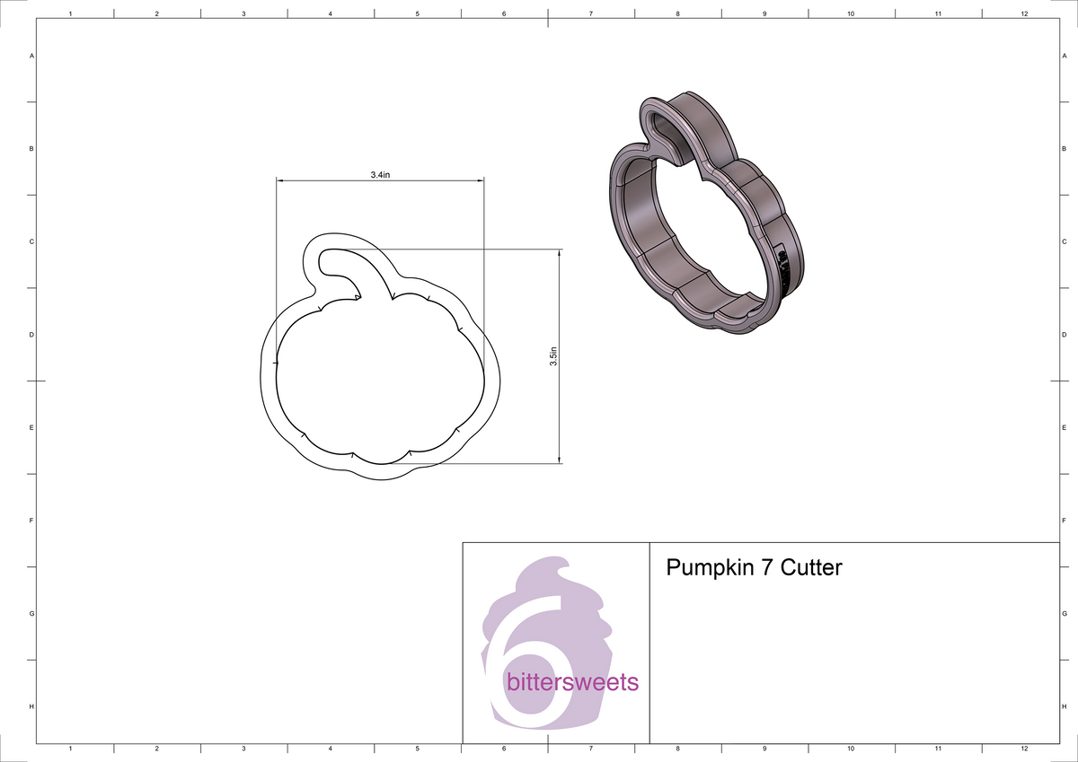 Pumpkin 7 Cookie Cutter