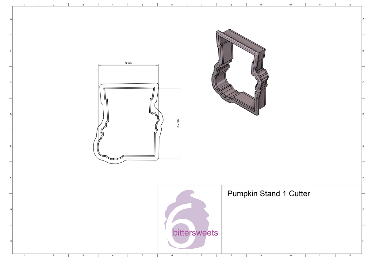 DIGITAL STL Download For Pumpkin Stand 1 Cookie Cutter