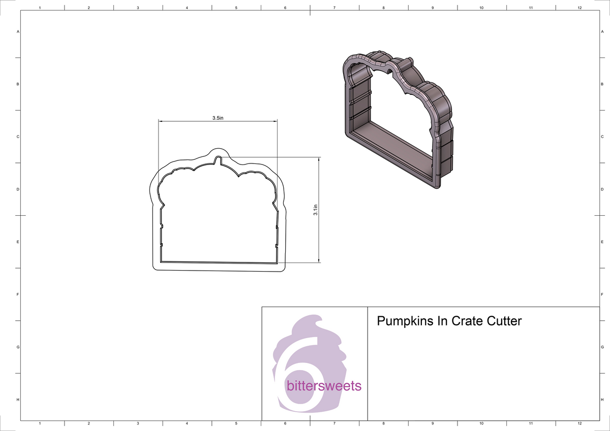 DIGITAL STL Download For Pumpkins In Crate Cookie Cutter
