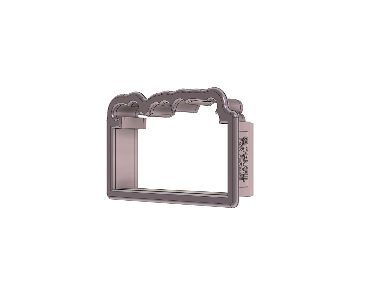 Thankful For Lettered Plaque Cookie Cutter