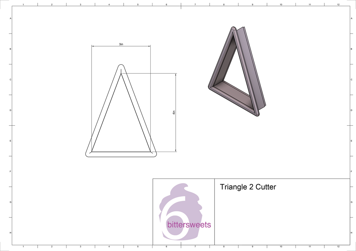 Triangle 2 Cookie Cutter