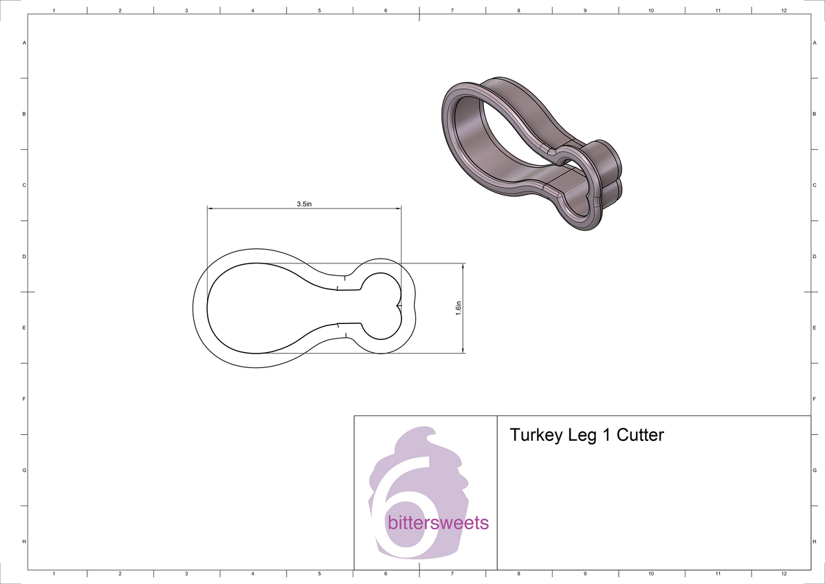 Turkey Leg 1 Cookie Cutter