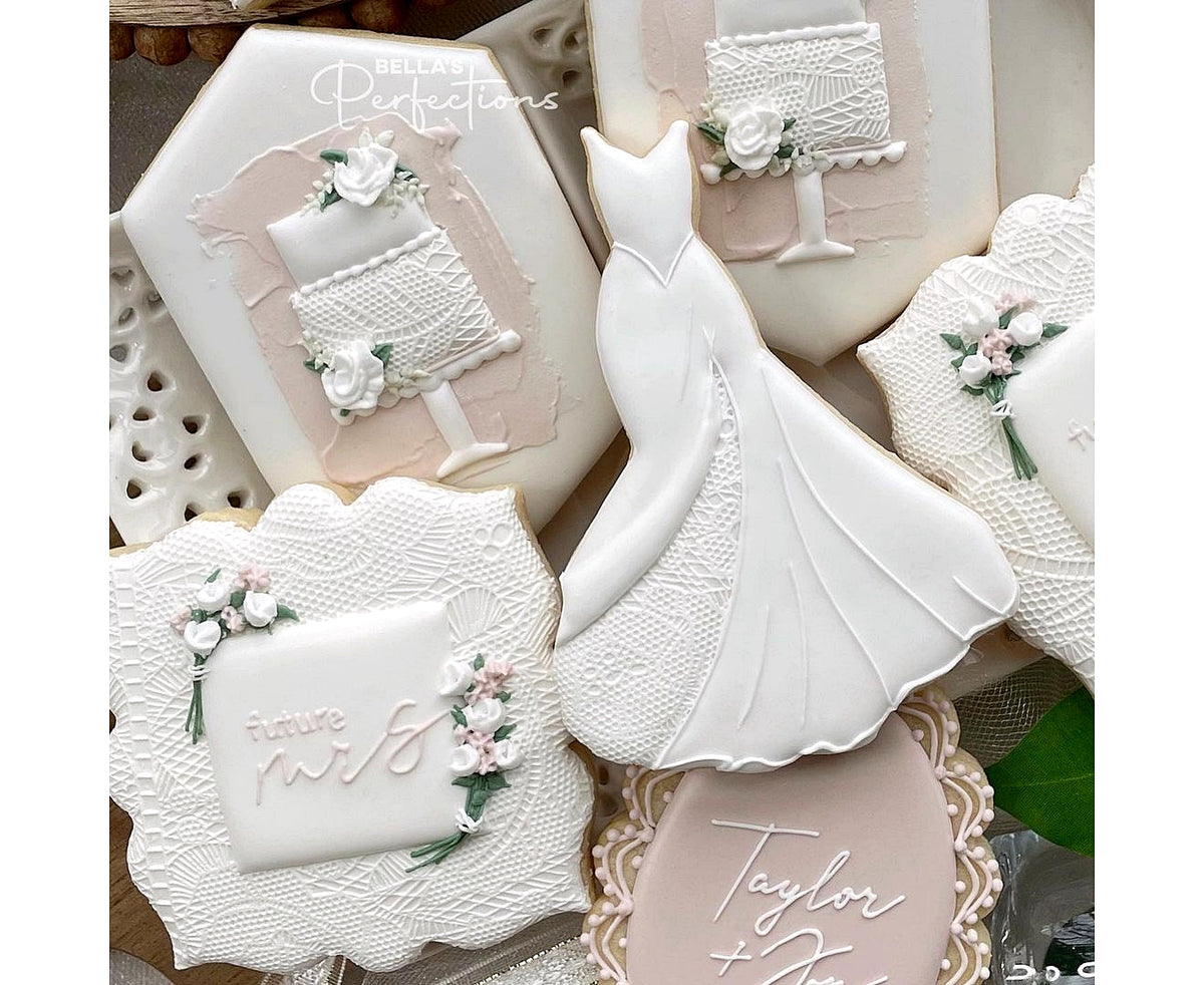 Wedding Dress 2 Cookie Cutter - 6 Bittersweets Cutters Wedding Dress 2 Cookie Cutter - 6 Bittersweets Cutters
