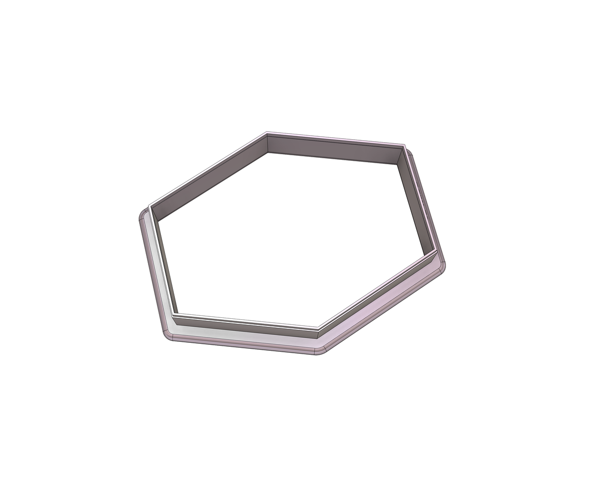 Wide Hexagon Plaque 3 Cookie Cutter