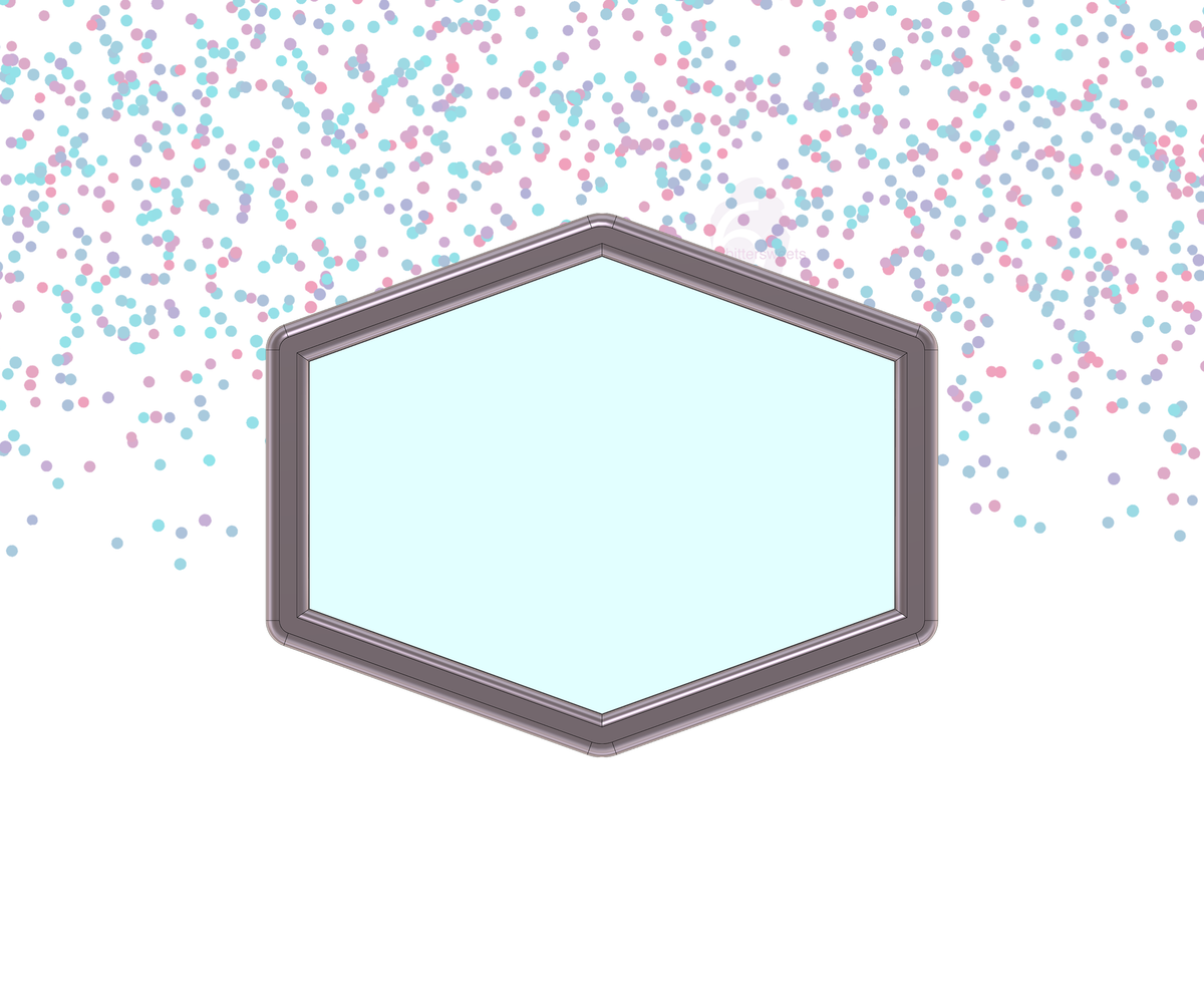 DIGITAL STL Download For Wide Hexagon Plaque 3 Cookie Cutter