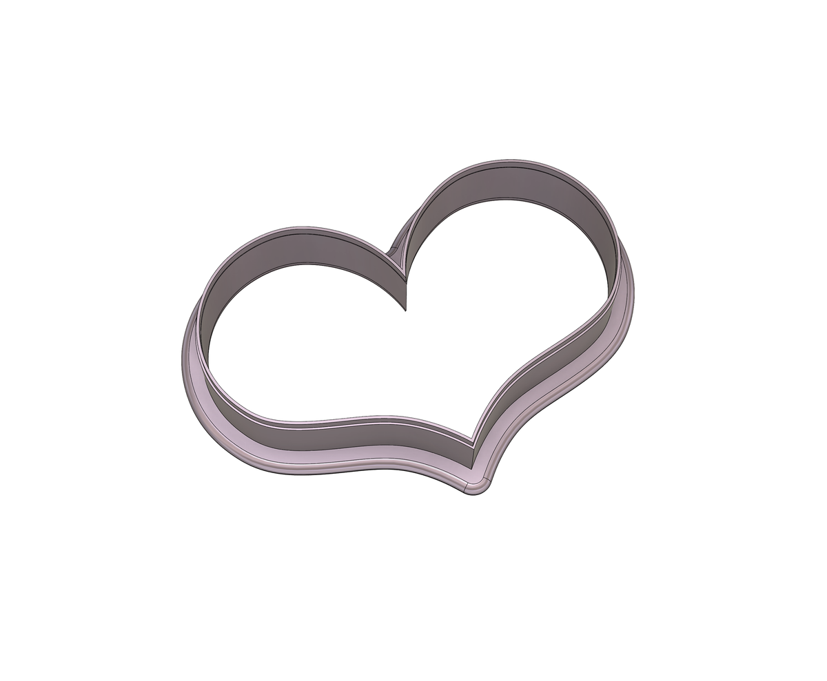 DIGITAL STL Download For Wide Heart Cookie Cutter