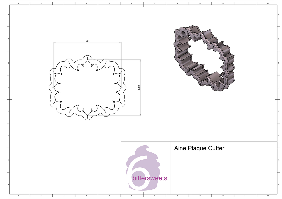 DIGITAL STL Download For Aine Plaque Cookie Cutter