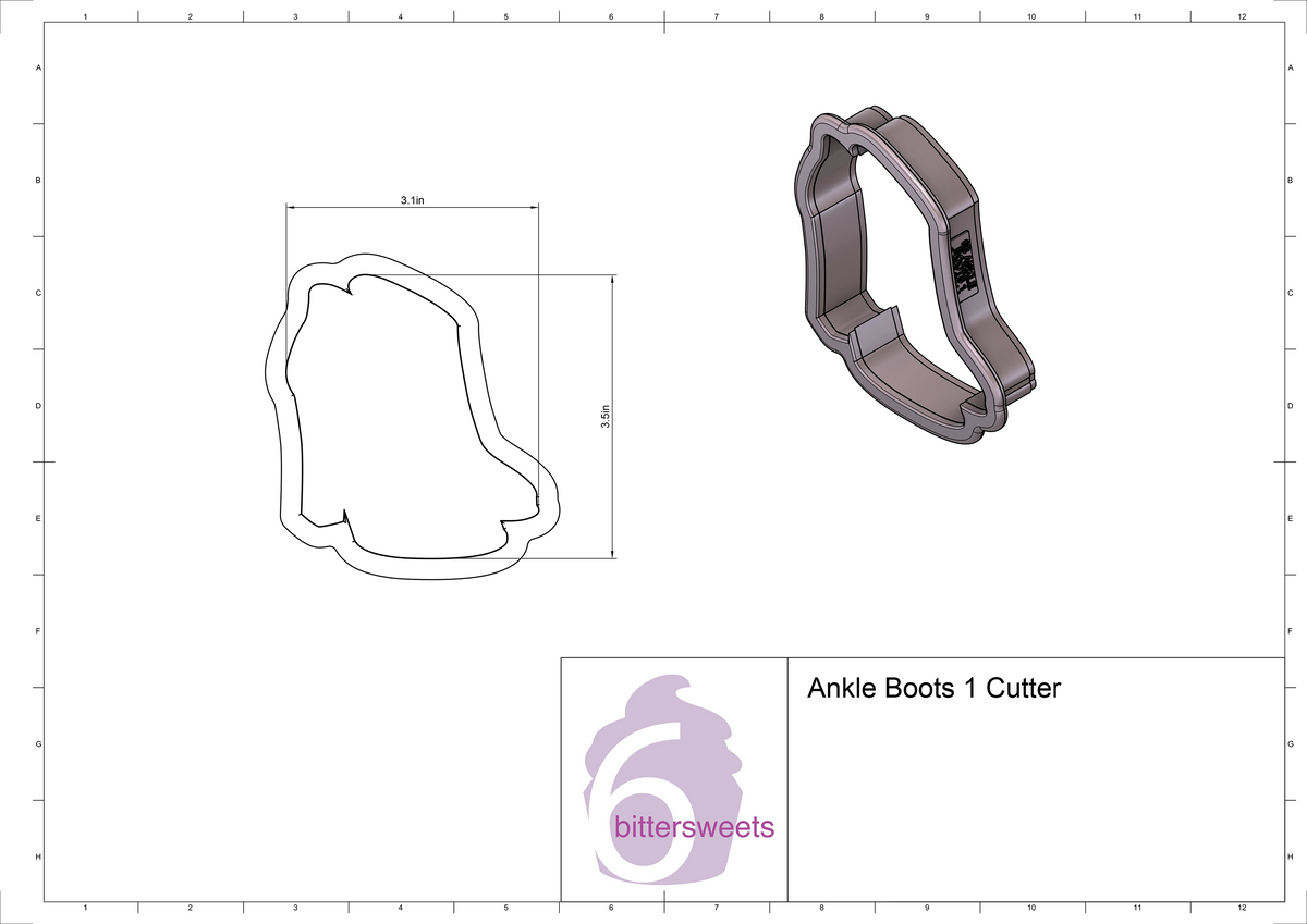 Ankle Boots 1 Cookie Cutter