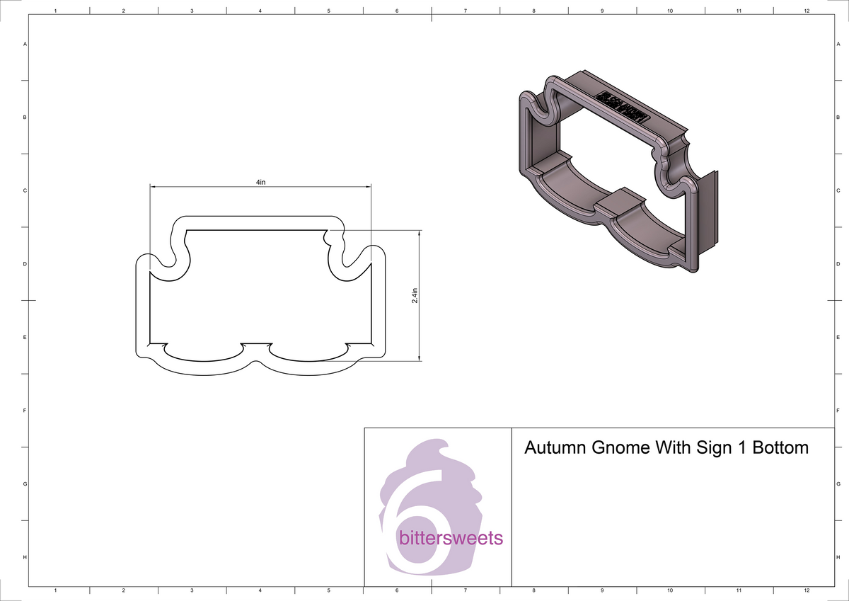 Autumn Gnome With Sign 1 Cookie Cutter Box Set