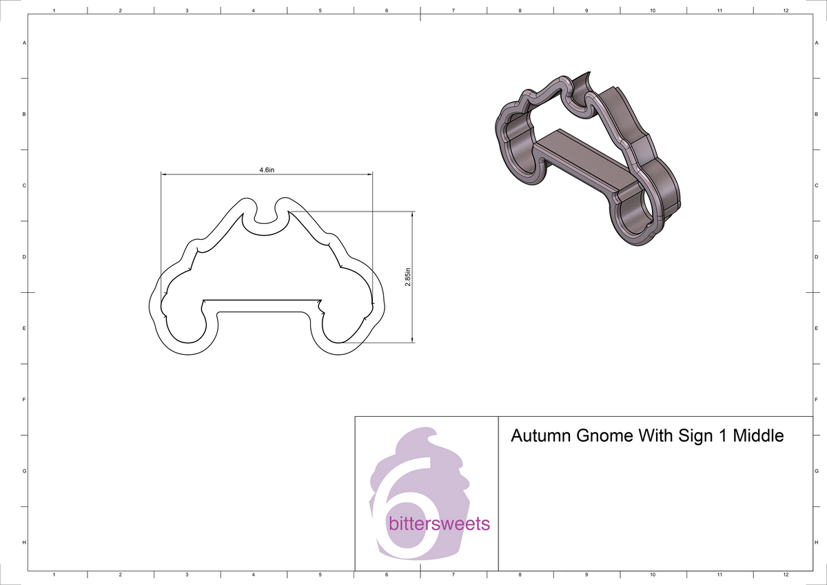 Autumn Gnome With Sign 1 Cookie Cutter Box Set