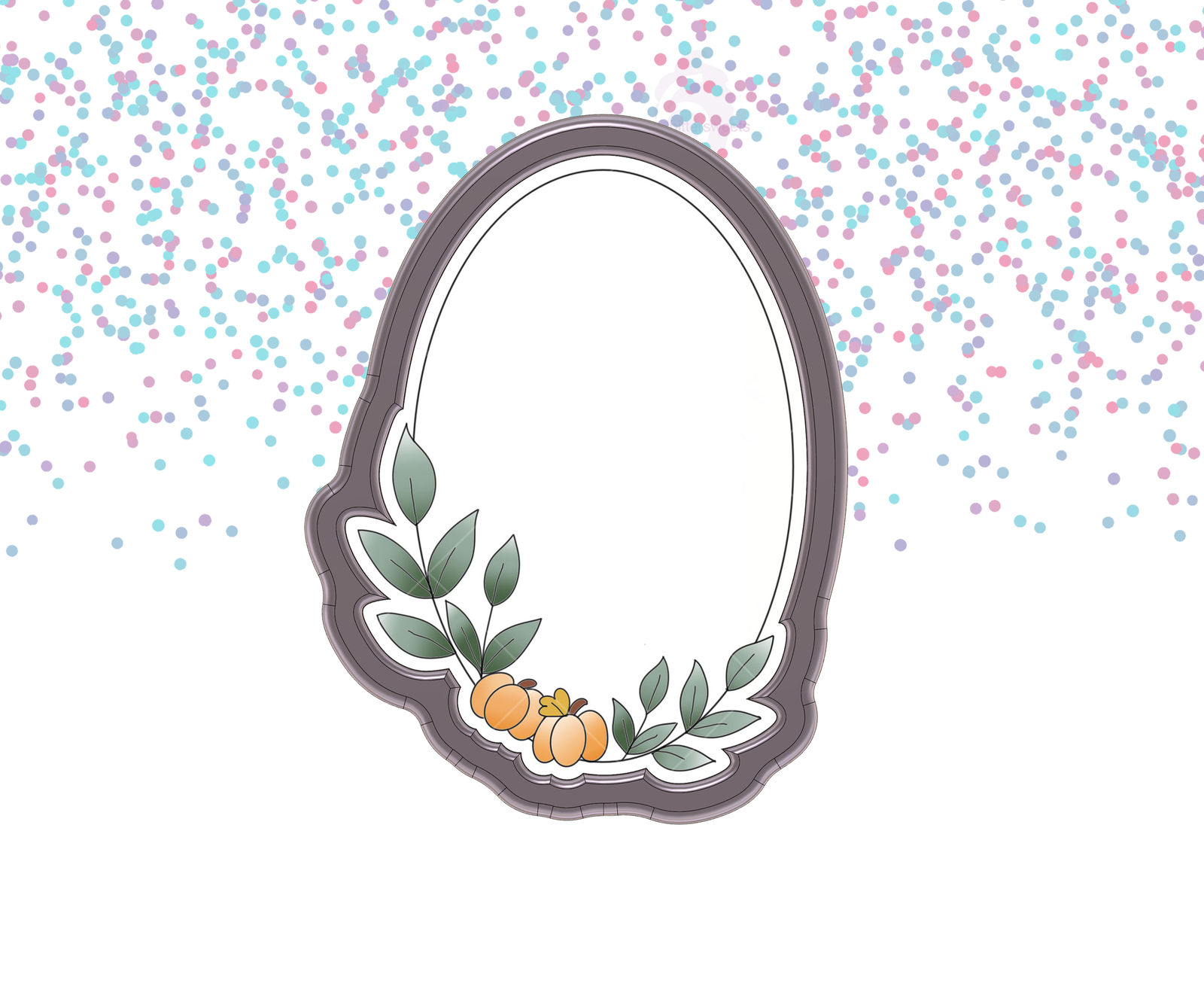 Autumn Oval Plaque 1 Cookie Cutter