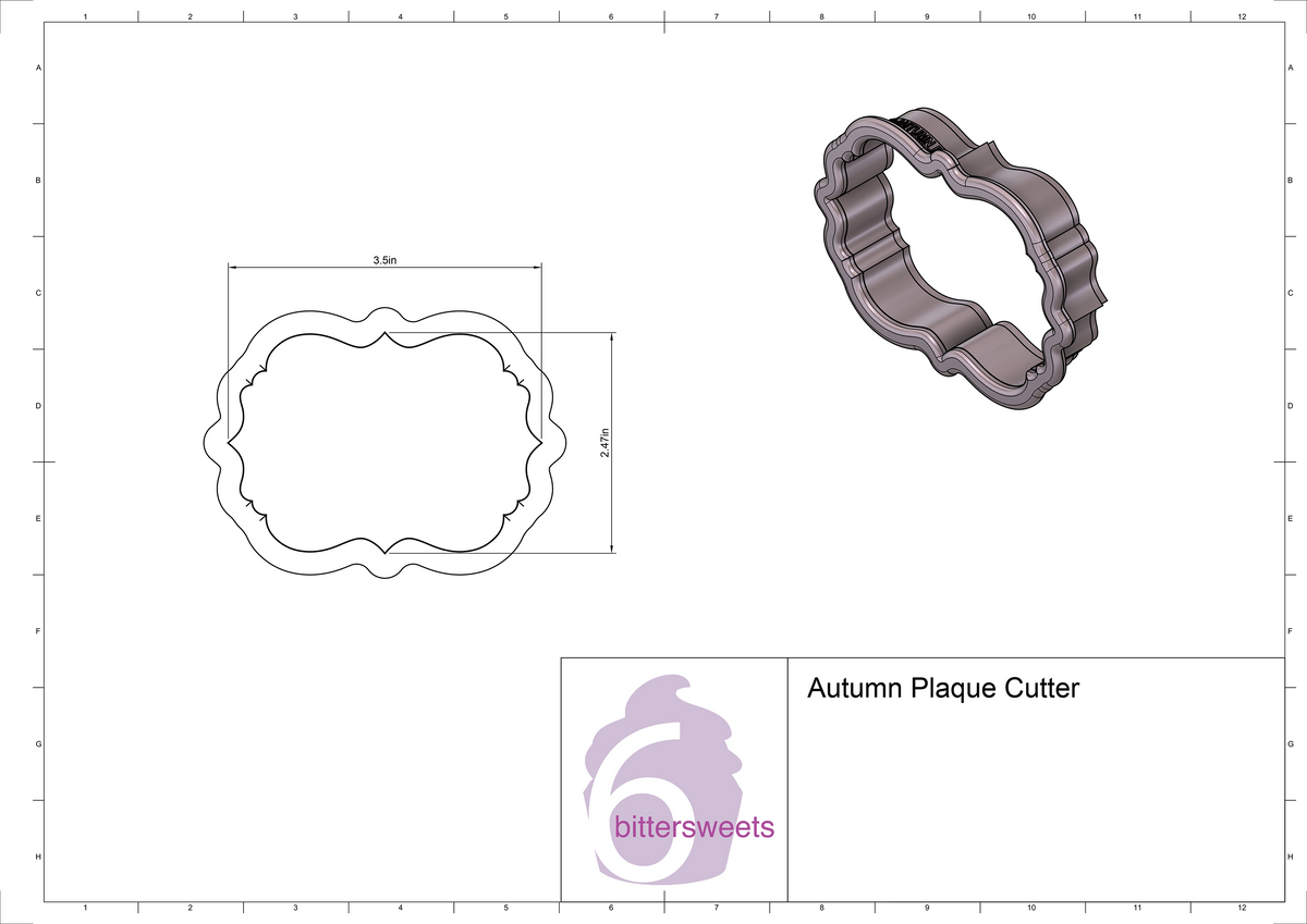 DIGITAL STL Download For Autumn Plaque Cookie Cutter