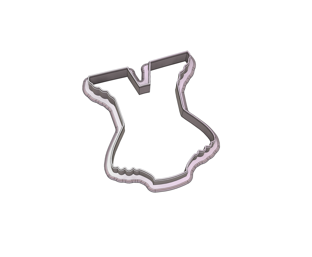 DIGITAL STL Download For Baby Romper Dress 1 Cookie Cutter