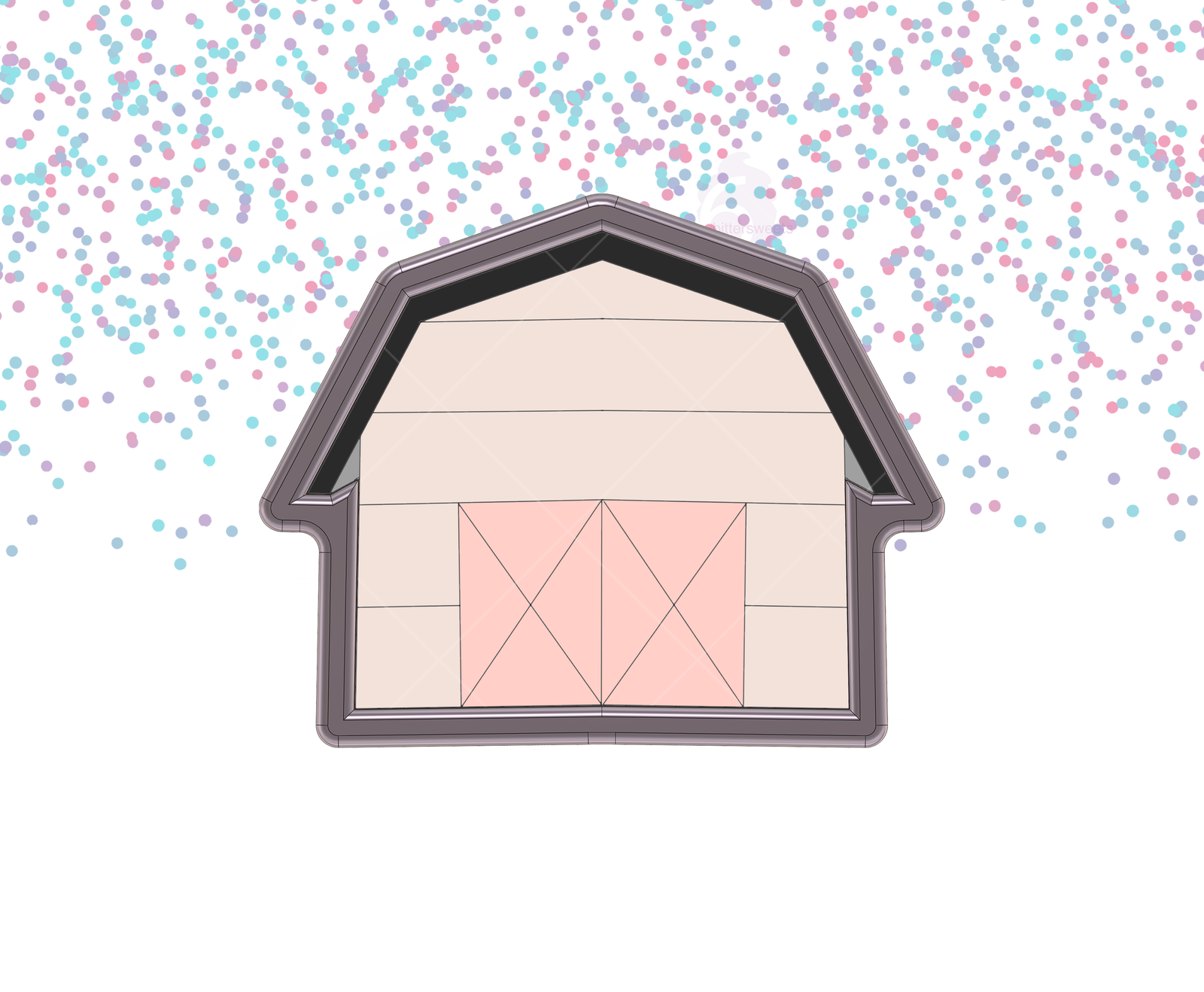 DIGITAL STL Download For Barn 1 Cookie Cutter