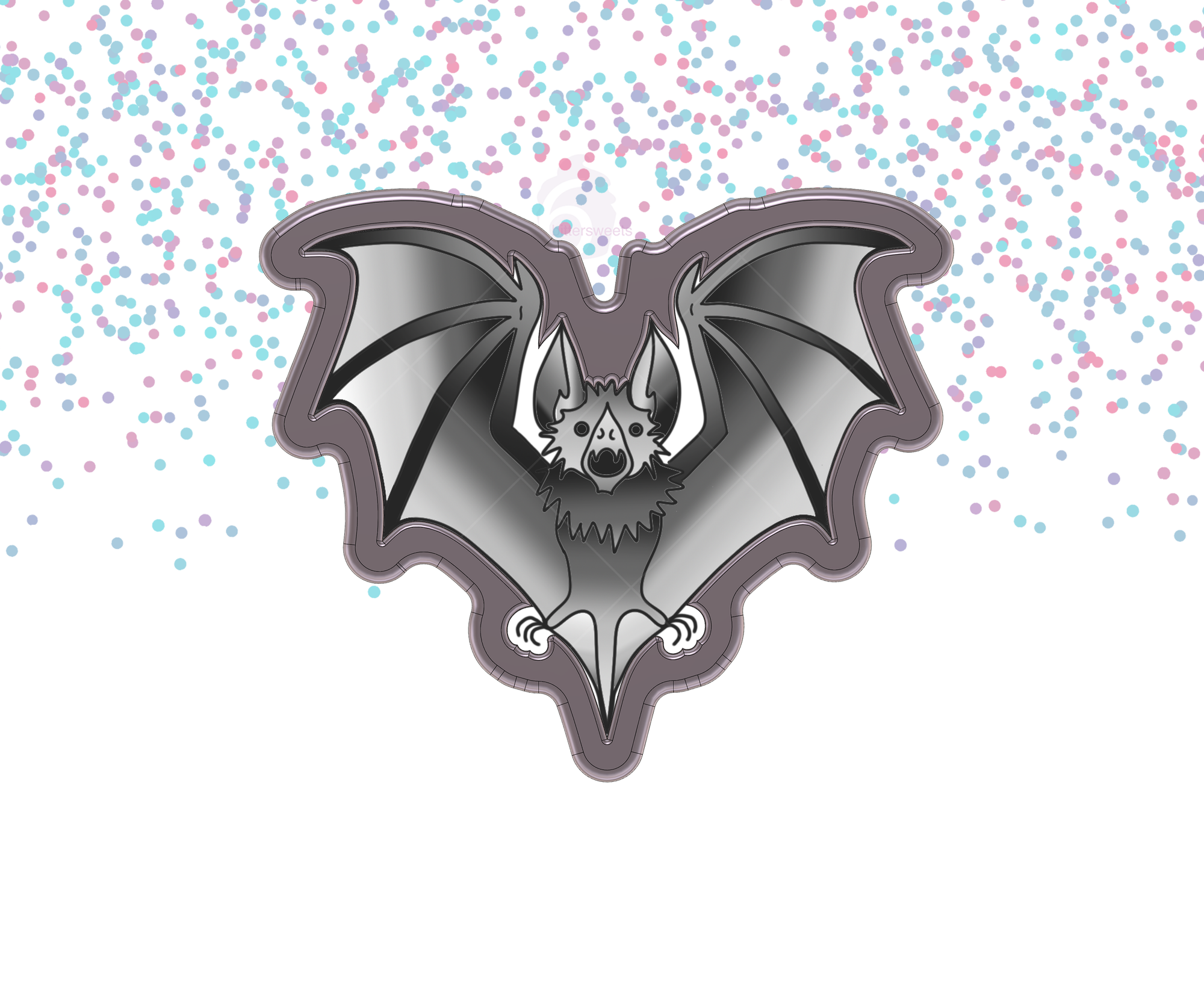 DIGITAL STL Download For Bat 1 Cookie Cutter