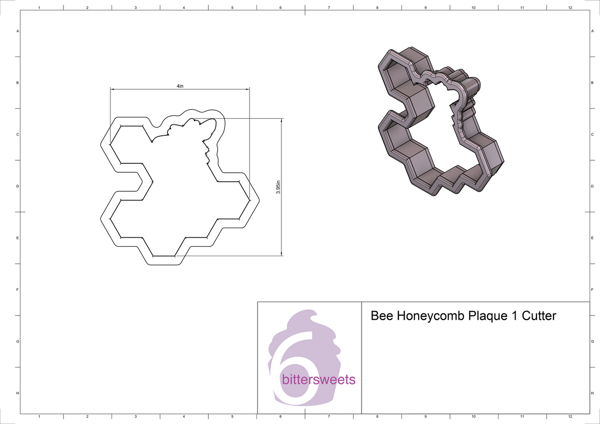 Bee Honeycomb Plaque 1 Cookie Cutter