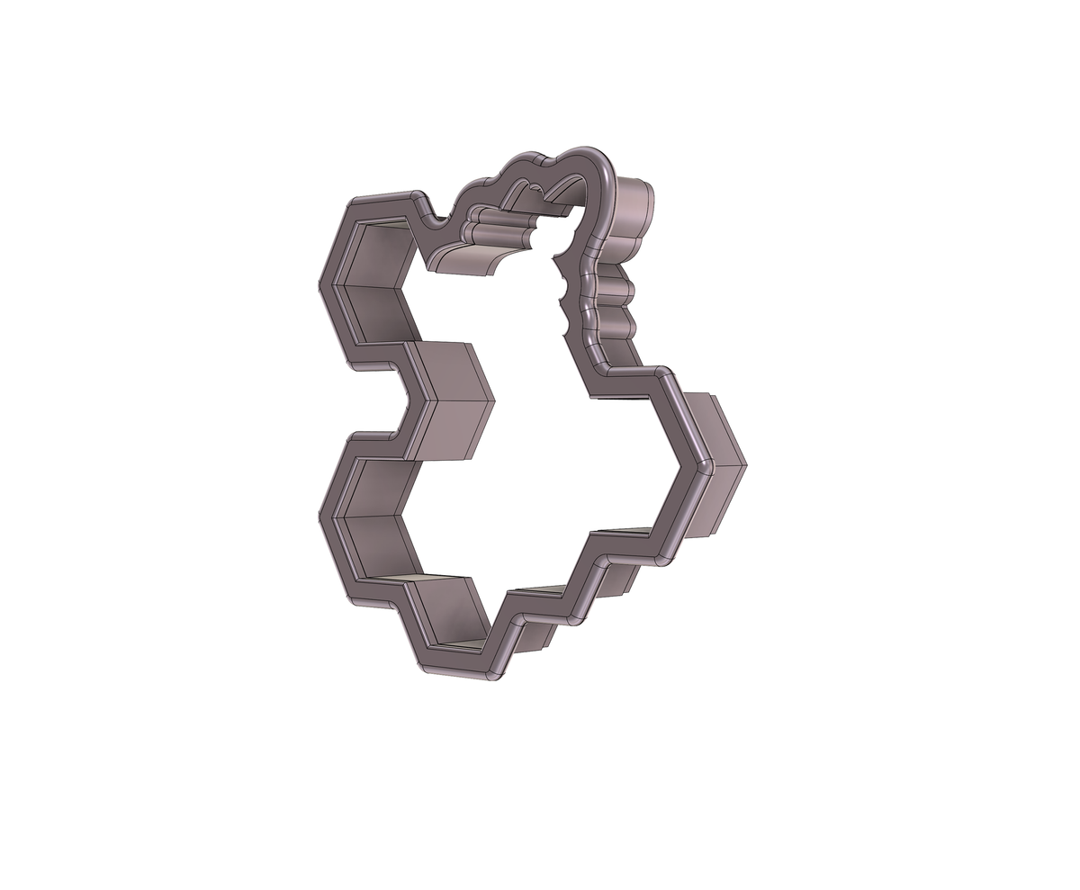 DIGITAL STL Download For Bee Honeycomb Plaque 1 Cookie Cutter