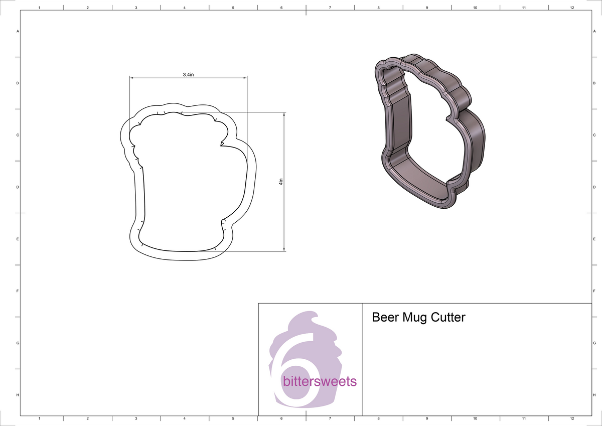 Beer Mug Cookie Cutter