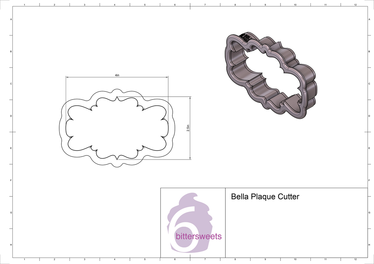 Bella Plaque Cookie Cutter