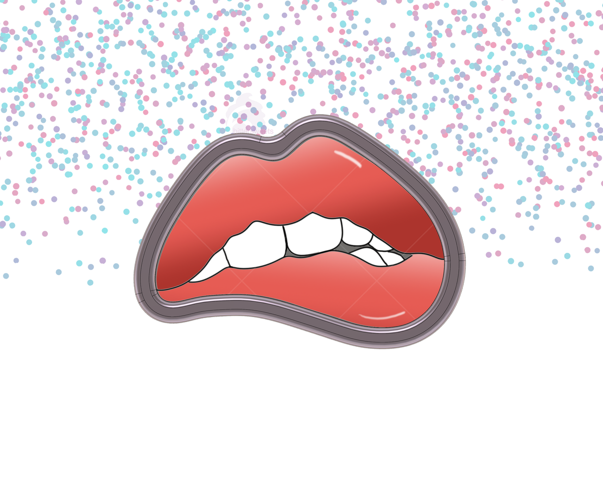 DIGITAL STL Download For Biting Lips 1 Cookie Cutter