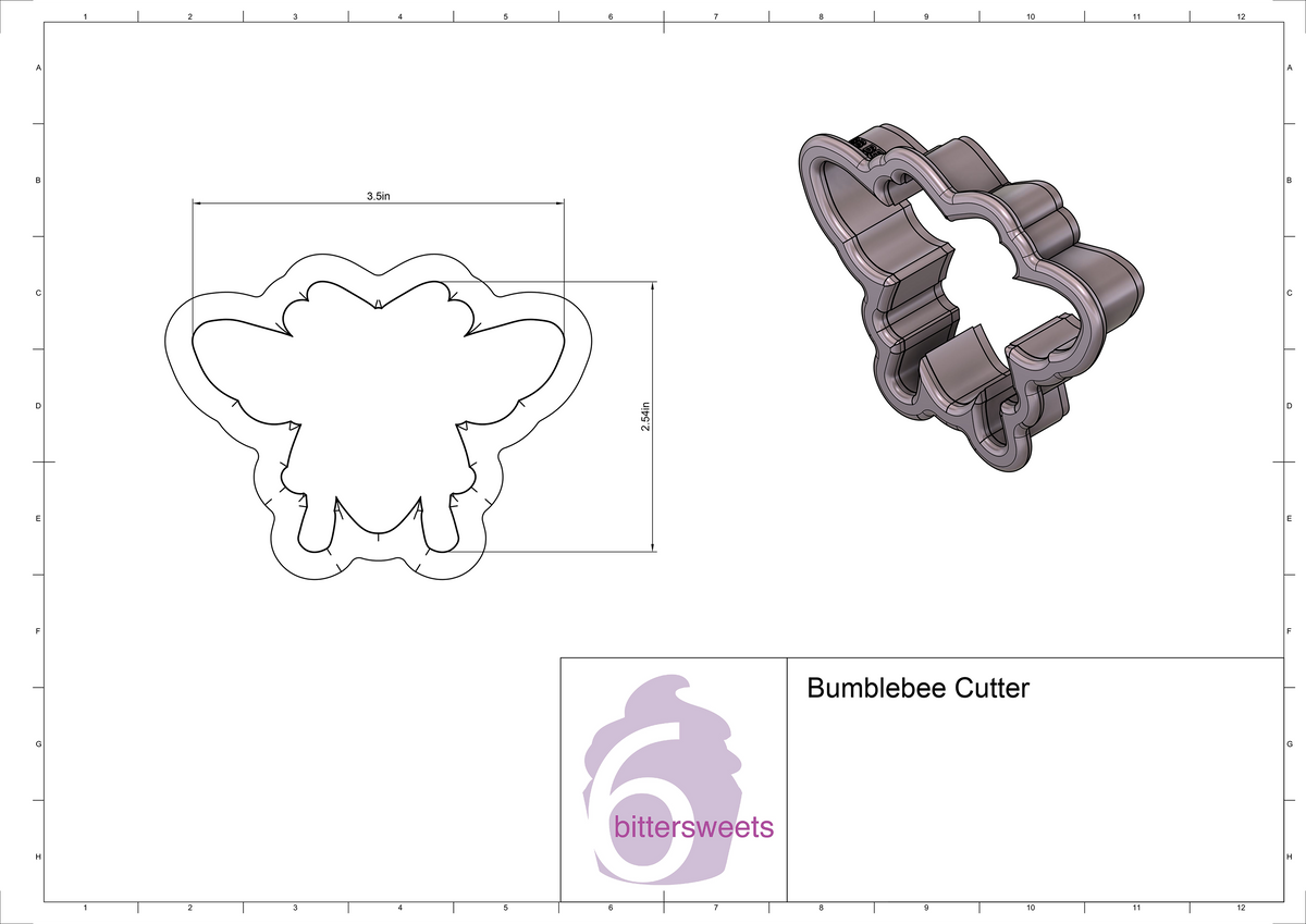 DIGITAL STL Download For Bumblebee Cookie Cutter