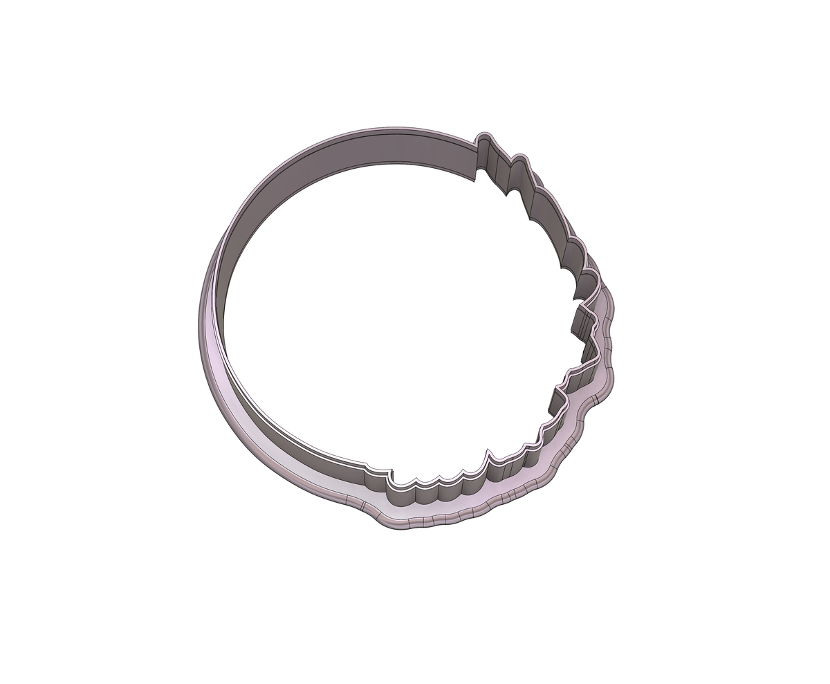 Cactus Floral Circle Plaque Cookie Cutter