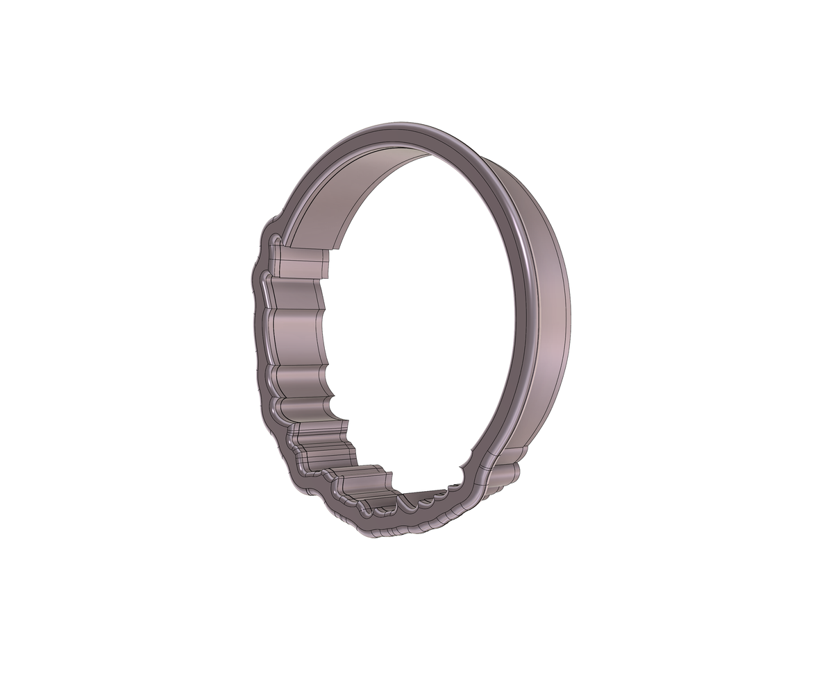 Cactus Floral Circle Plaque Cookie Cutter