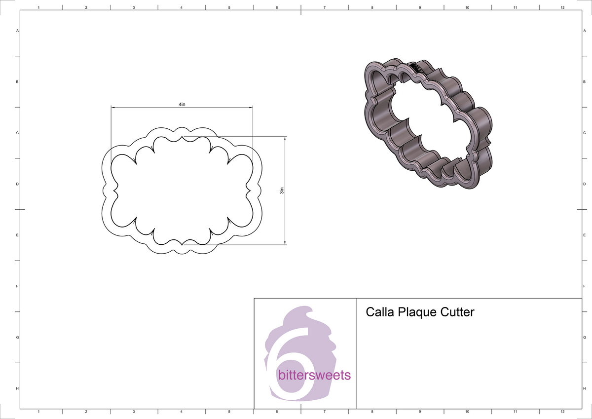 Calla Plaque Cookie Cutter