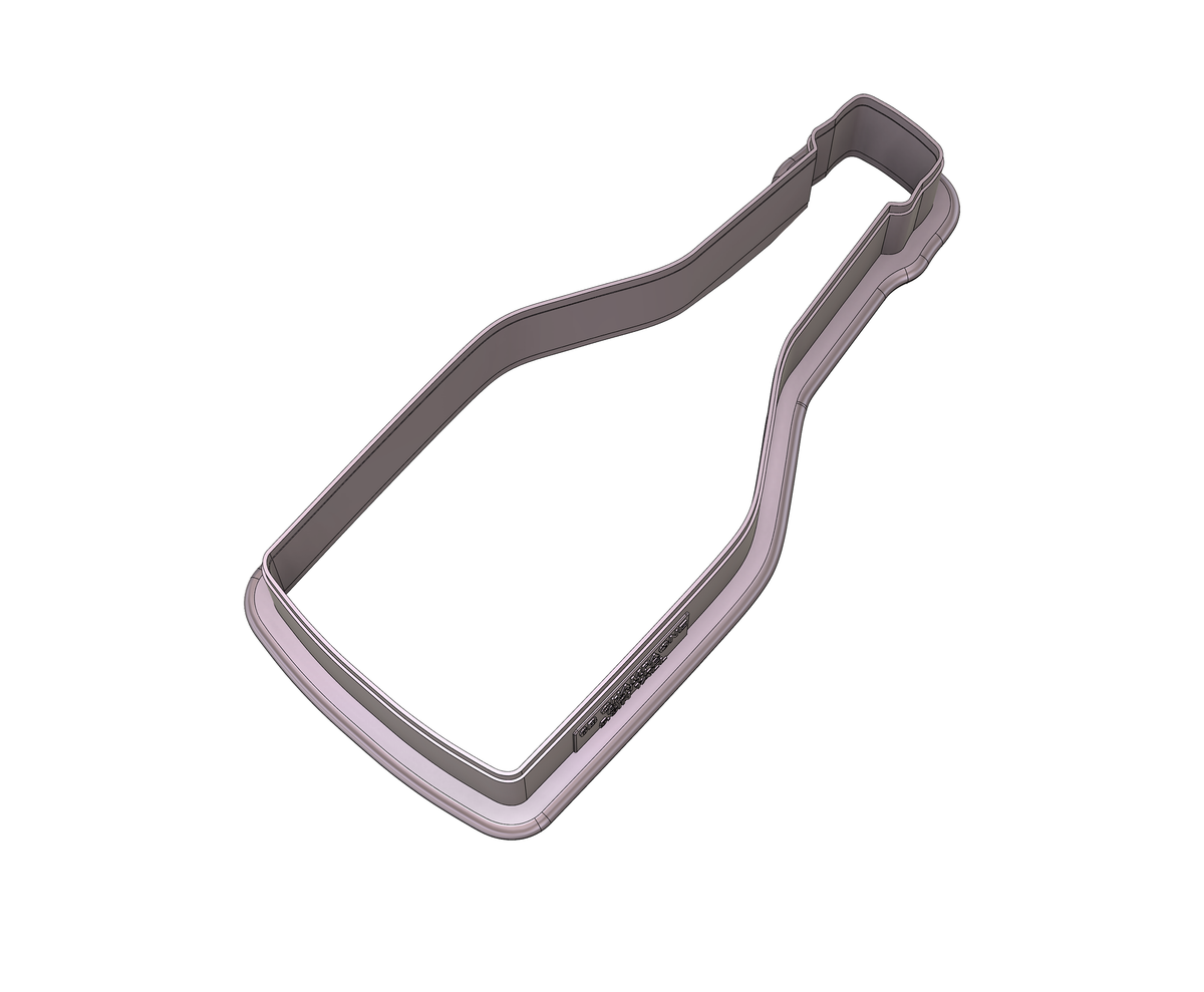 DIGITAL STL Download For Champagne Bottle Cookie Cutter