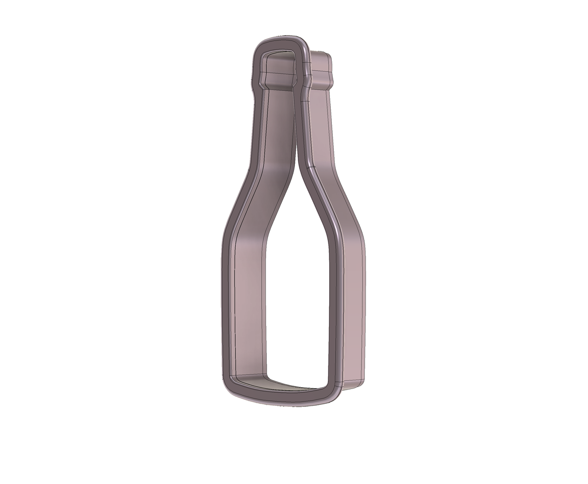 DIGITAL STL Download For Champagne Bottle Cookie Cutter