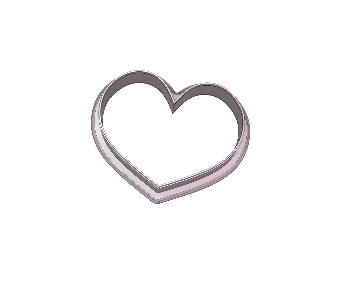 DIGITAL STL Download For Chubby Heart 1 Cookie Cutter