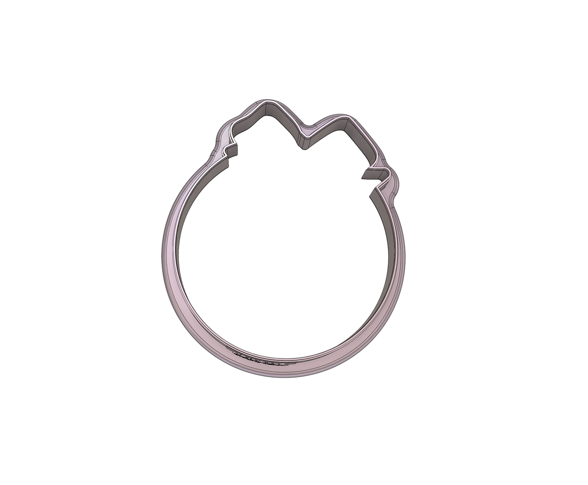 Circle Bow Plaque 1 Cookie Cutter