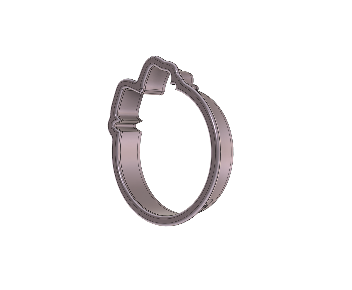 Circle Bow Plaque 1 Cookie Cutter