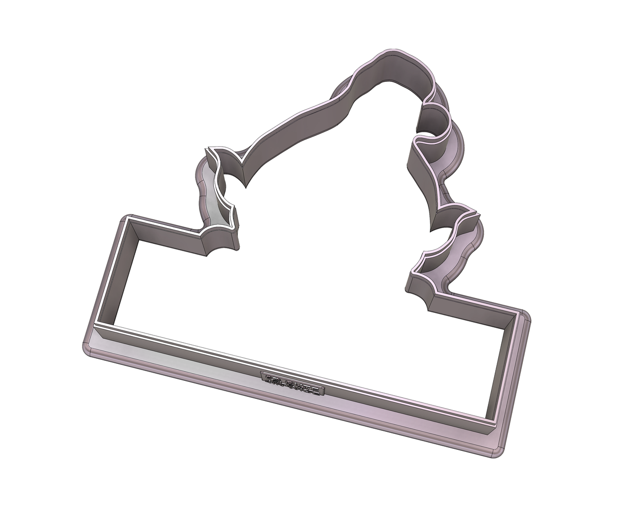 Cute Elf Plaque Cookie Cutter