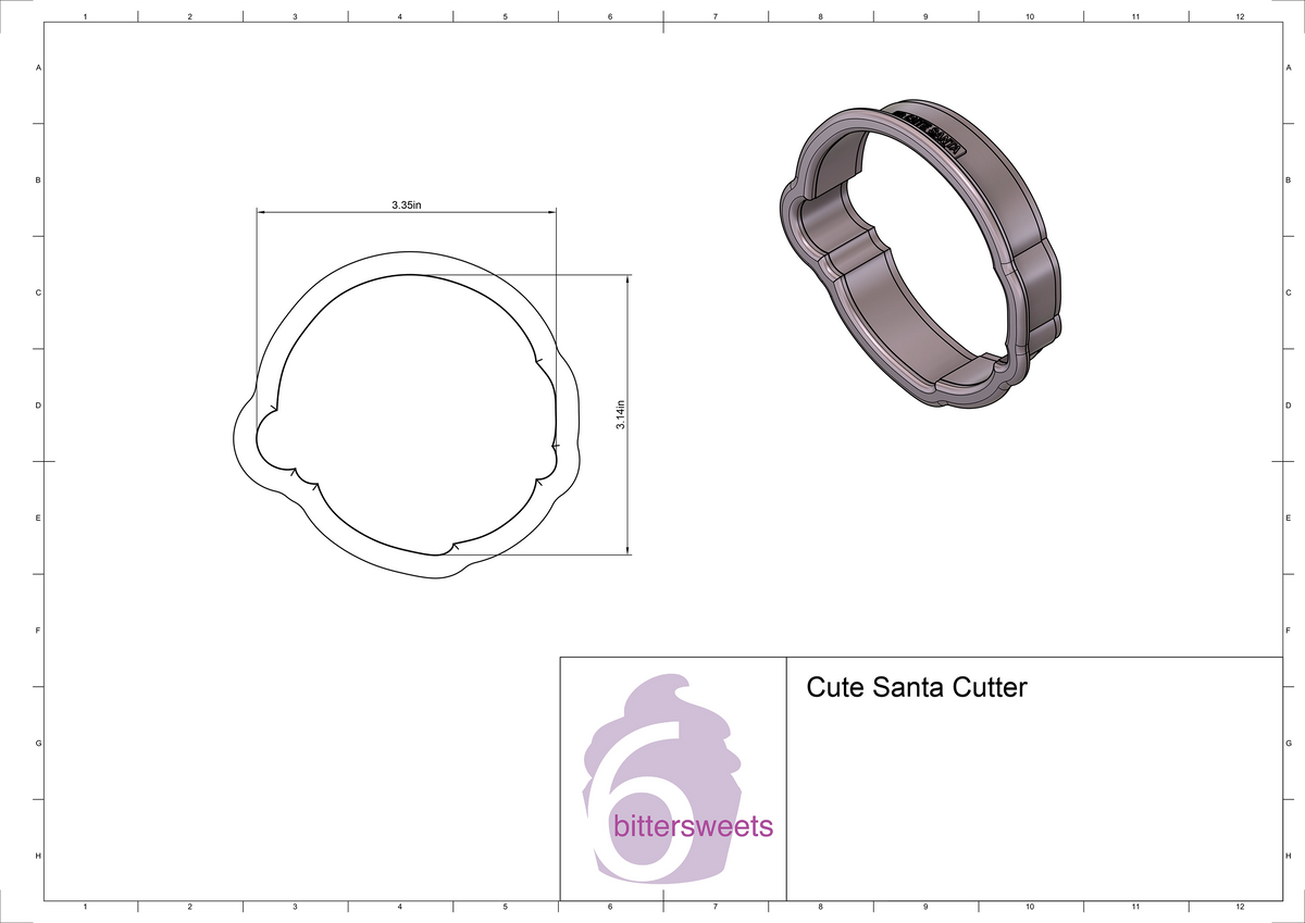 Cute Santa Cookie Cutter