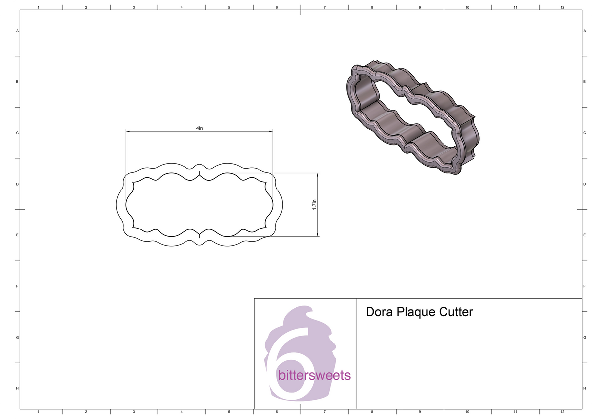 Dora Plaque Cookie Cutter