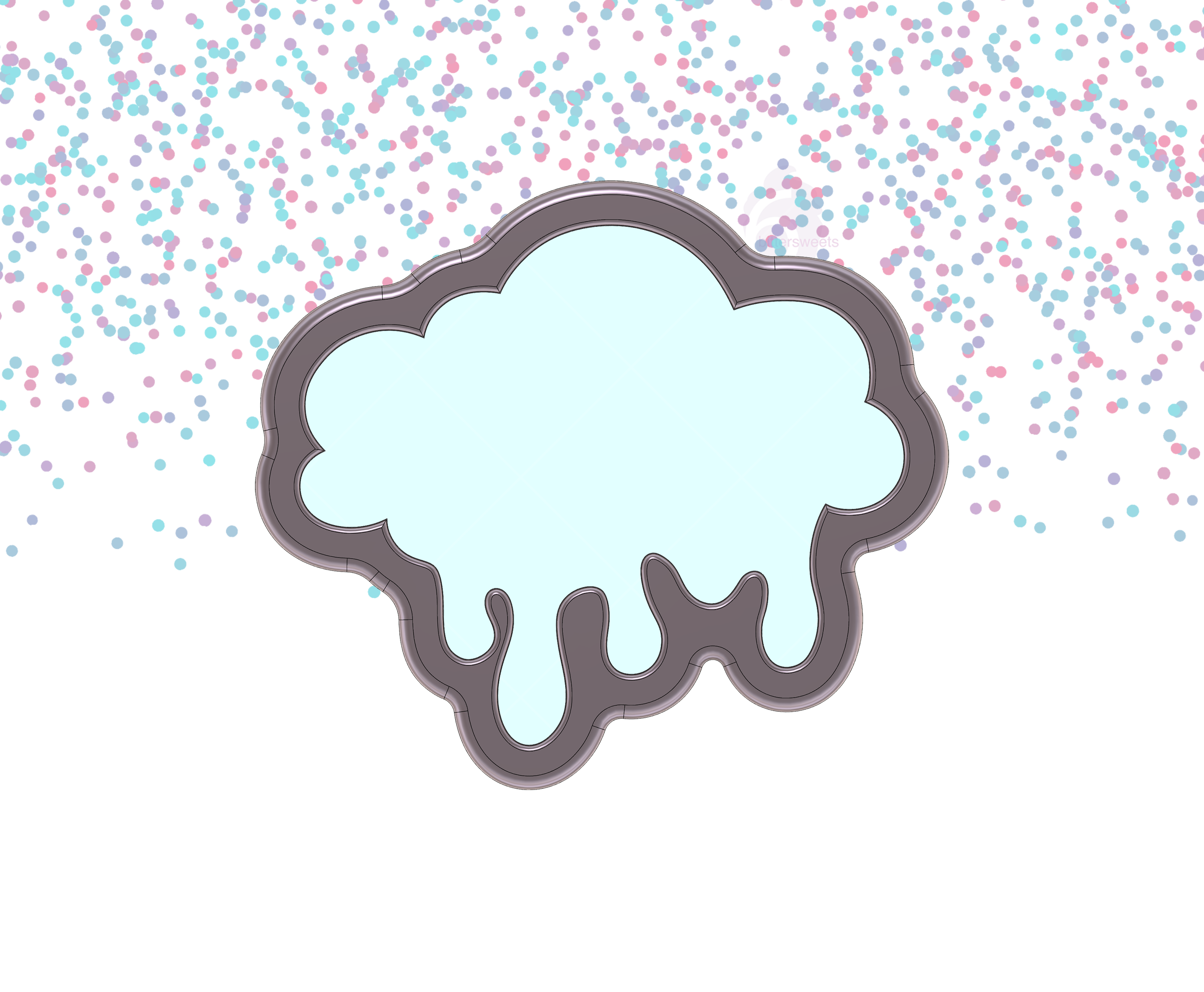 Drippy Cloud Cookie Cutter - 6 Bittersweets Cutters