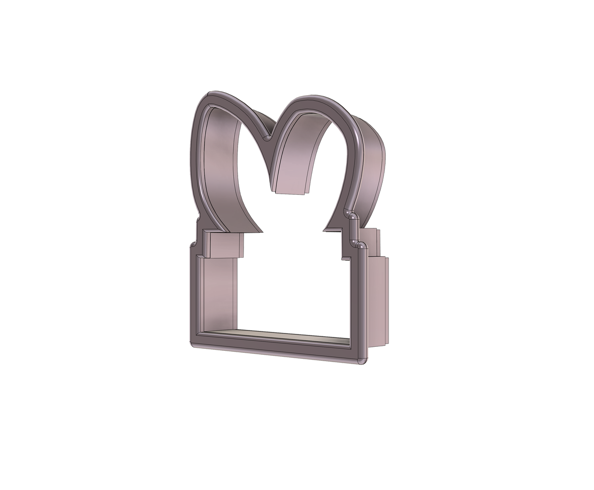 DIGITAL STL Download For Easter Bunny Ears Boom Box Cookie Cutter