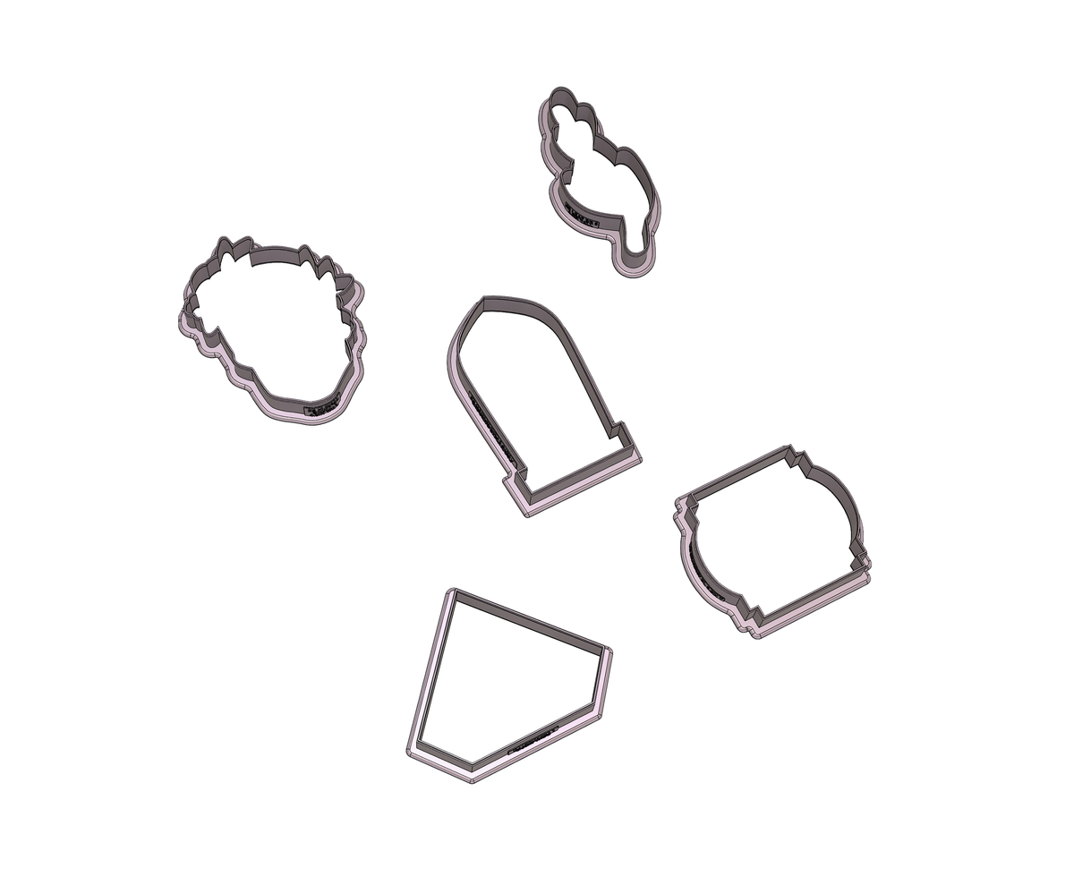 DIGITAL STL Download For Endora&#39;s Bakehouse Halloween Cookie Cutter Set