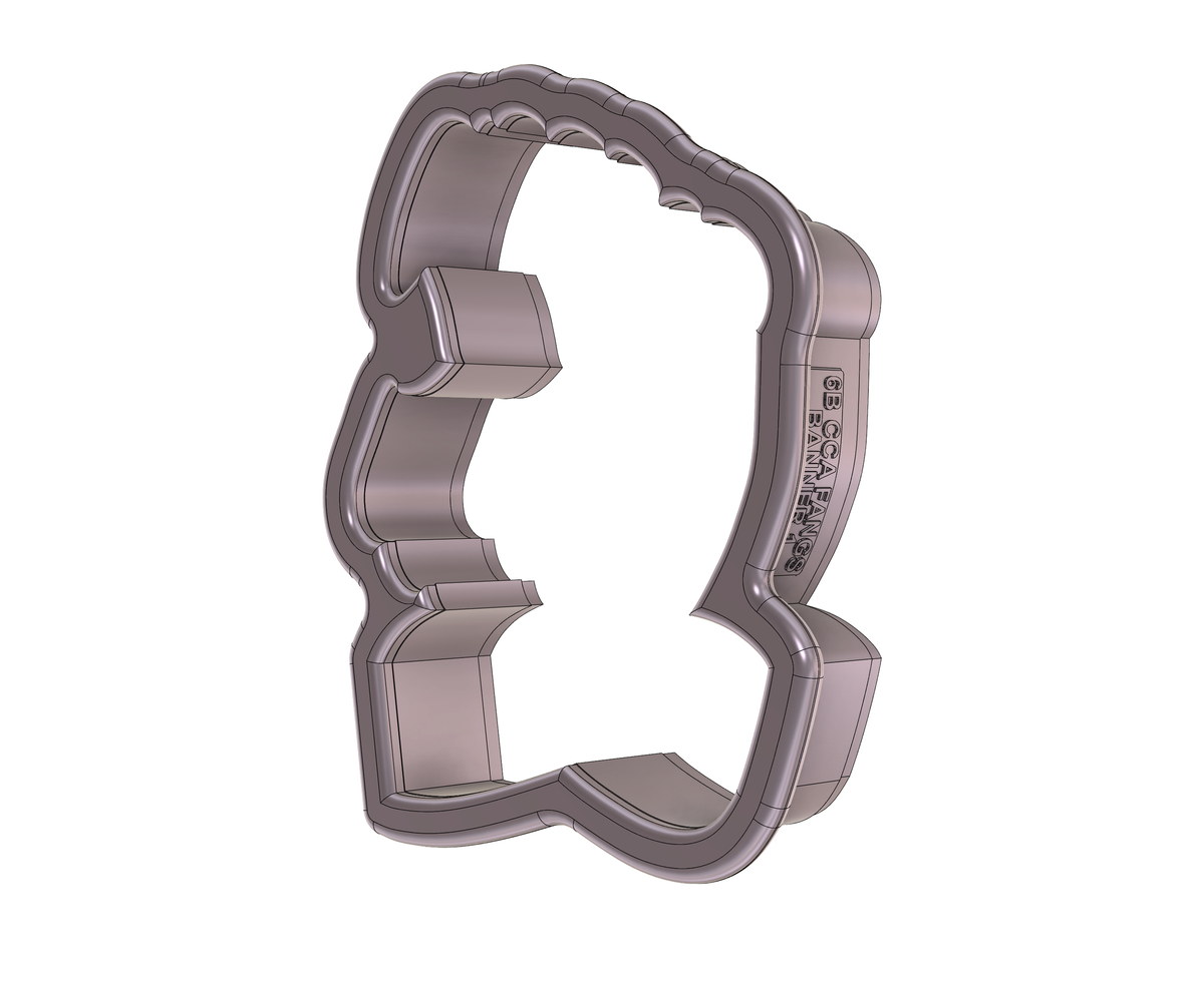 DIGITAL STL Download For Fangs Banner 1 Cookie Cutter