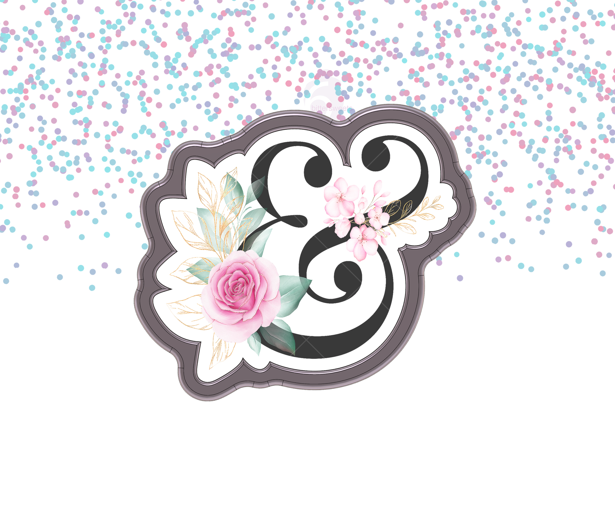 DIGITAL STL Download For Floral Ampersand 1 Cookie Cutter