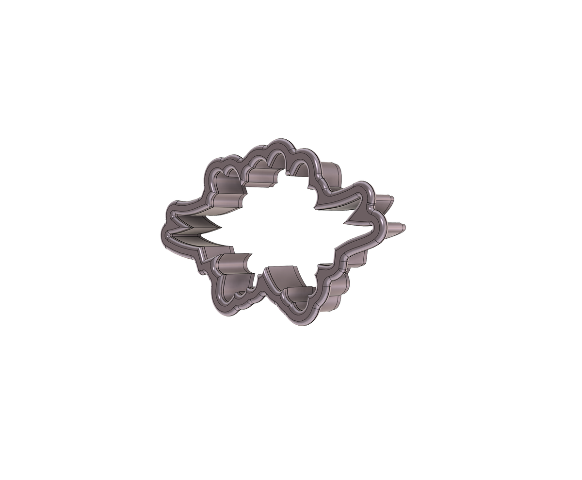 Floral Banner Plaque 1 Cookie Cutter