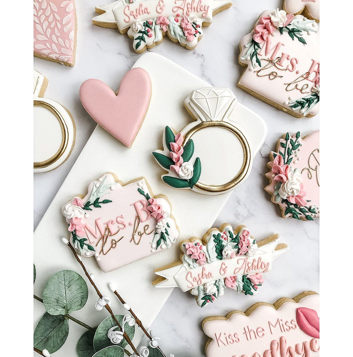 Floral Banner Plaque 1 Cookie Cutter