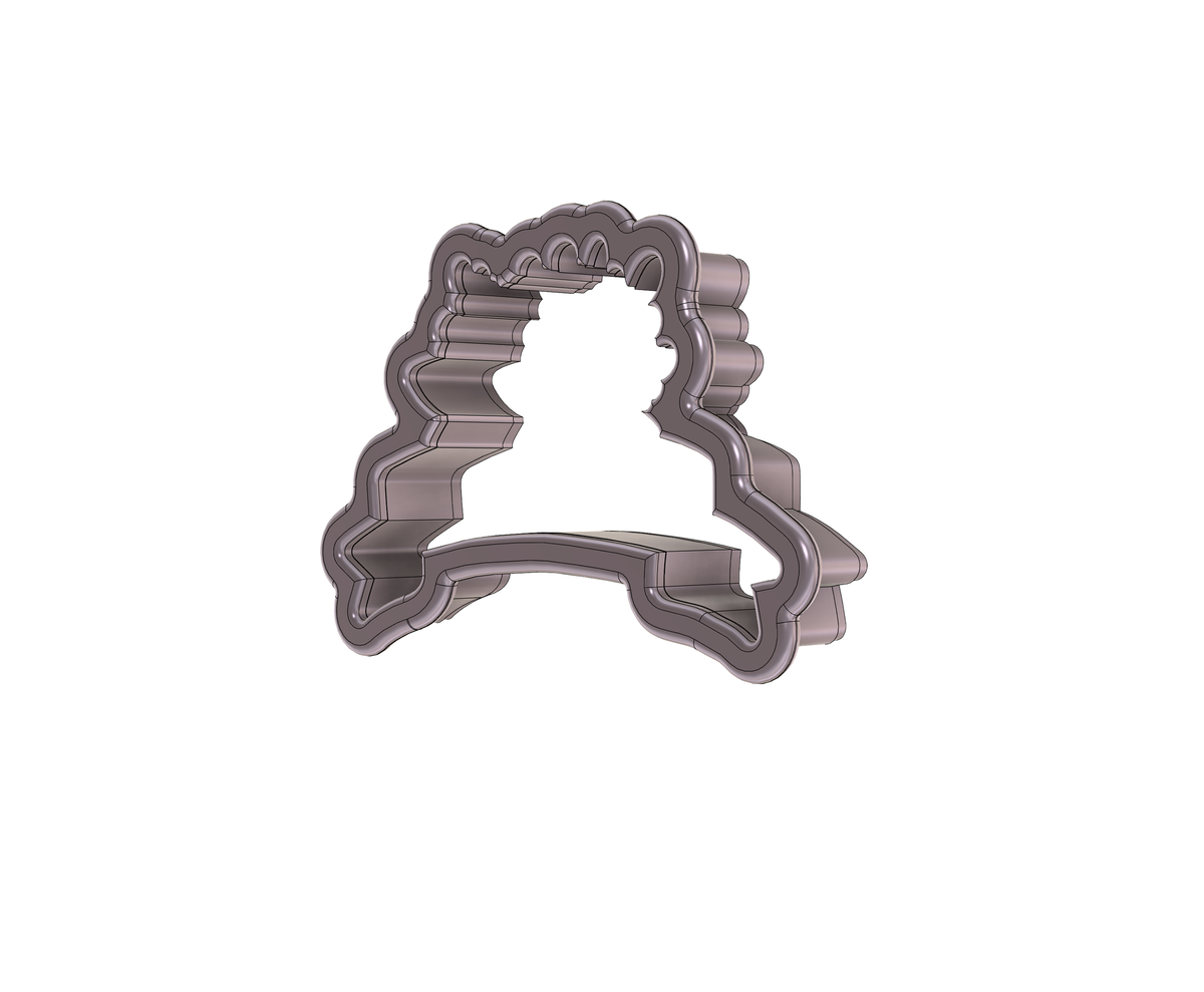 Floral Banner Plaque 2 Cookie Cutter