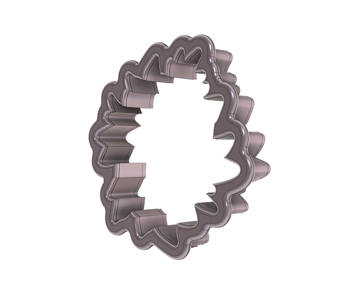 DIGITAL STL Download For Floral Banner Plaque 3 Cookie Cutter