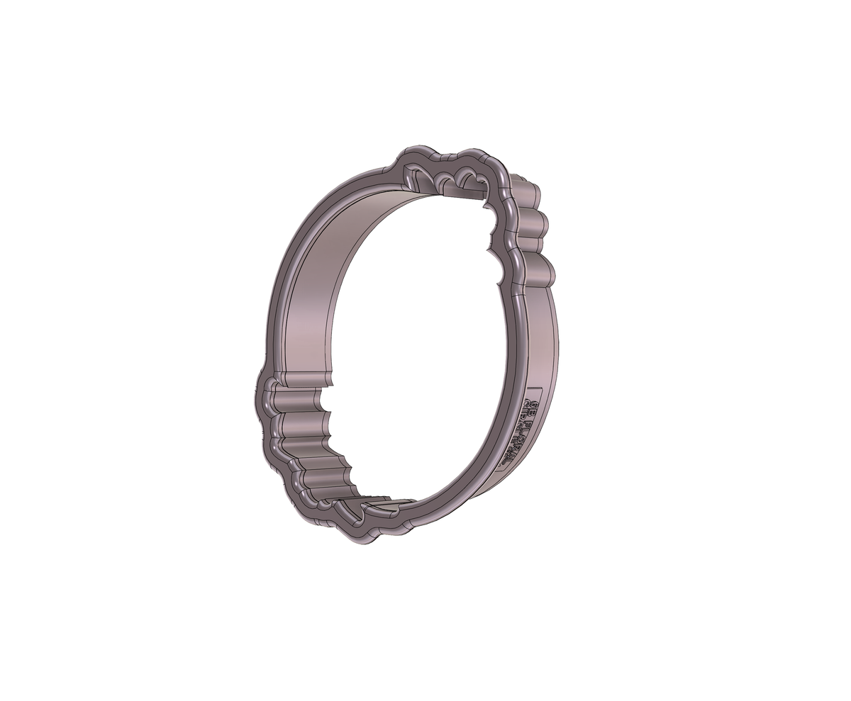 Floral Circle Plaque 1 Cookie Cutter