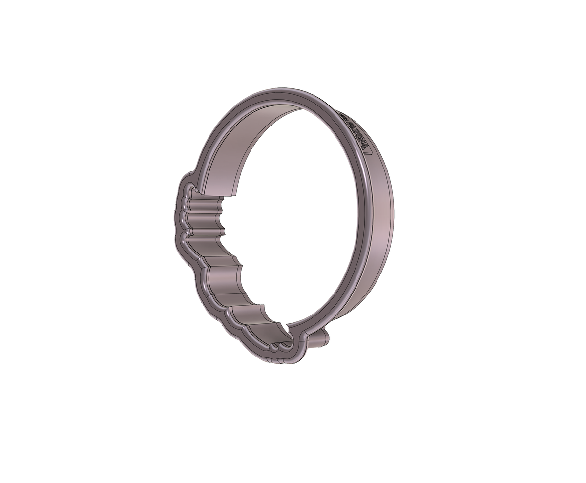 DIGITAL STL Download For Floral Circle Plaque 2 Cookie Cutter